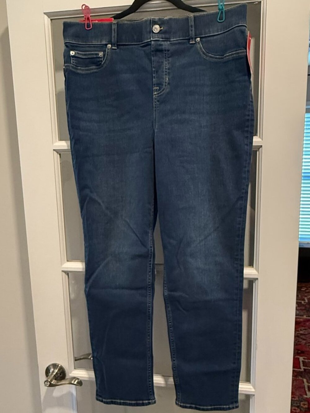 SPANXshape EveryWear Pull-On Ankle Skinny Jeans Poseidon XL NWT